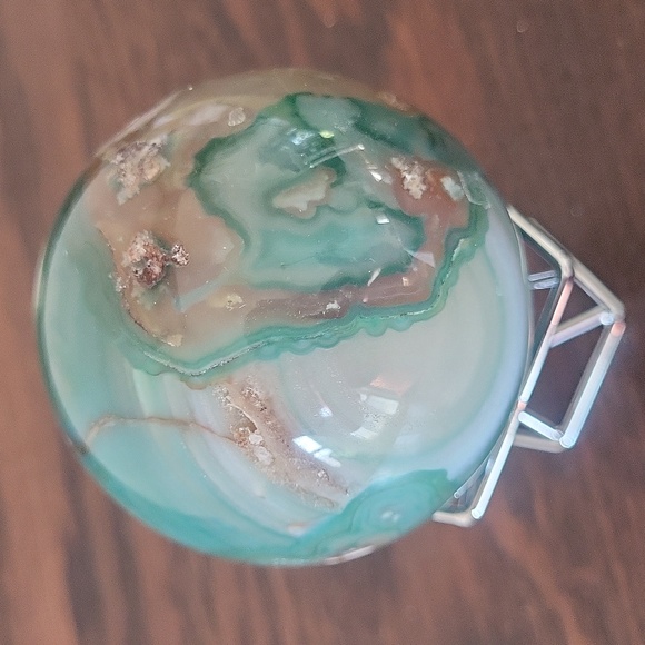 Teal and Brown Chalcedony Sphere